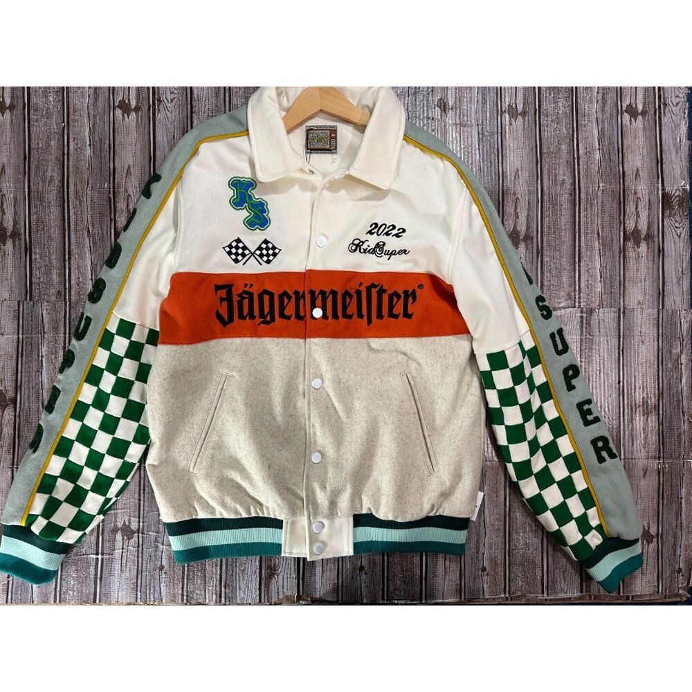 KidSuper Studios wool blend Jagermeister Varsity Jacket size 2XL NWT mspr 450